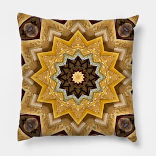 Mandala Kaleidoscope in Earth Tones Pillow