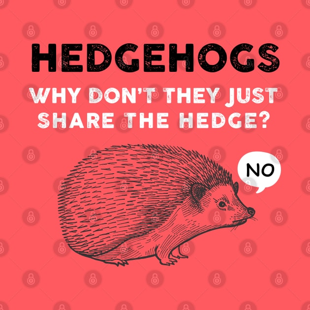 Hedgehogs - Why Don't They Just Share the Hedge? by TipsyCurator