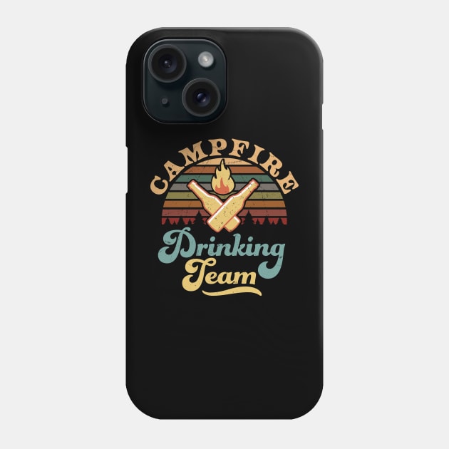 Campfire Drinking Team Camping Phone Case by OrangeMonkeyArt