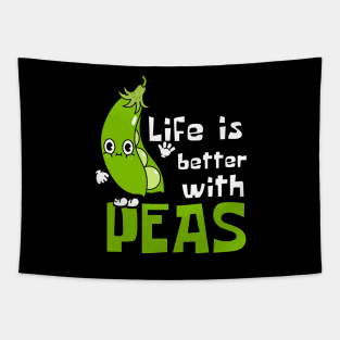 Pea-fect: Life Is Better with Peas Funny Tapestry