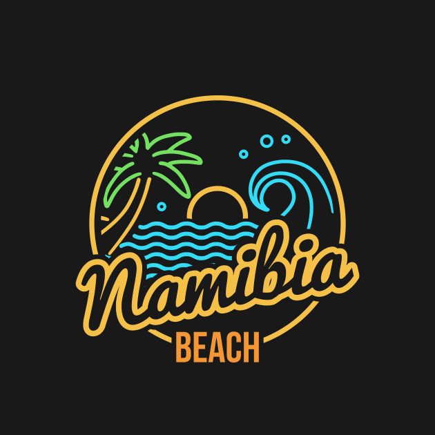 Neon Beach Namibia Beach by walaodesigns