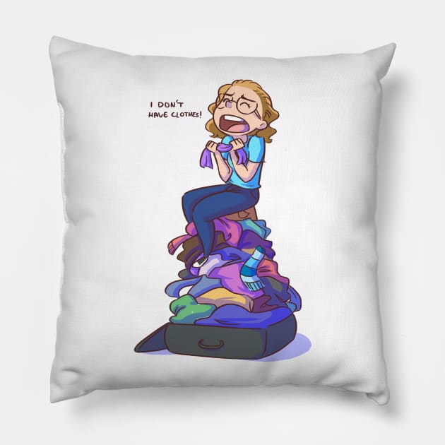 I don't have clothes Pillow by DanniSketches