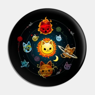 Cat Solar System Pin