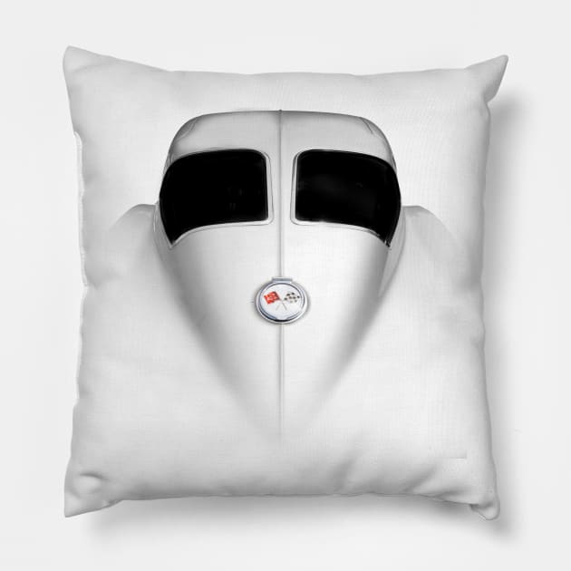 1963 Chevrolet Corvette Split Window Pillow by mal_photography