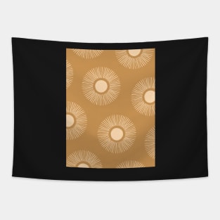 Sun Burst Pattern - Amber Gold Tapestry