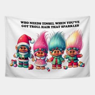 Merry Troll Christmas Tapestry