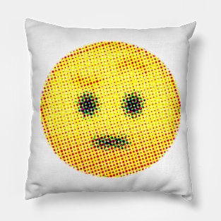 Emoji: Suspicious (Face with Raised Eyebrow) Pillow