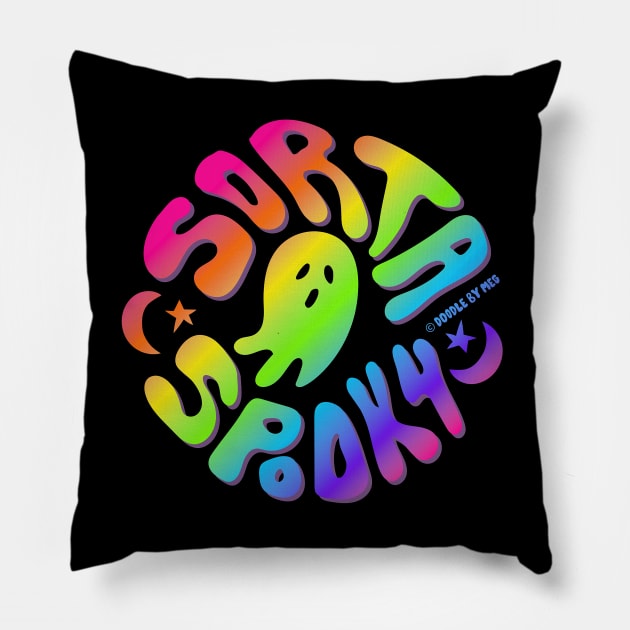 Rainbow Sorta Spooky © Pillow by Doodle by Meg