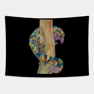 Playful Pangolin Tapestry