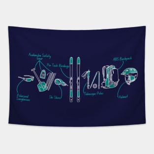 Ski Touring Gear Tapestry