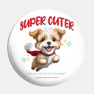 Super Cuter, cute superhero dog flying Pin