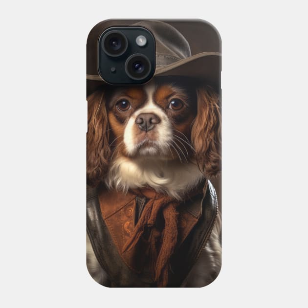 Cowboy Dog - Cavalier King Charles Spaniel Phone Case by Merchgard