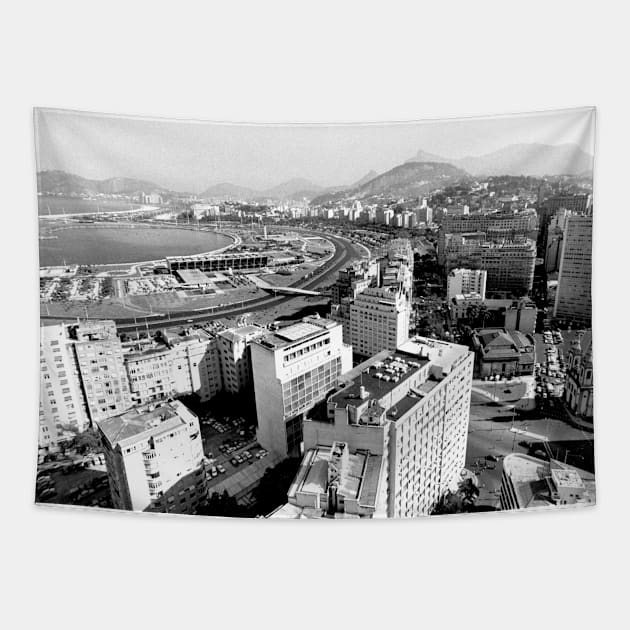 Vintage Landscape Photo of Rio De Janerio Tapestry by In Memory of Jerry Frank