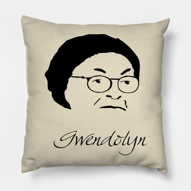 Gwendolyn Brooks Pillow by PoetandChef