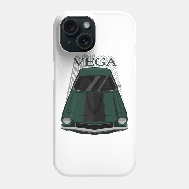 Custom Chevrolet Vega GT 1971 - 1973 - dark green and black Phone Case by V8social