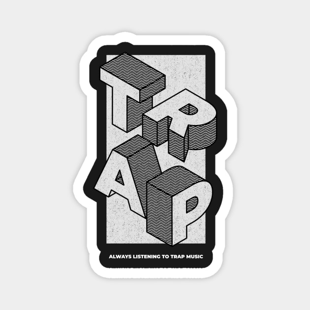 Trap Music Isometric Letter Blocks Magnet by RareLoot19