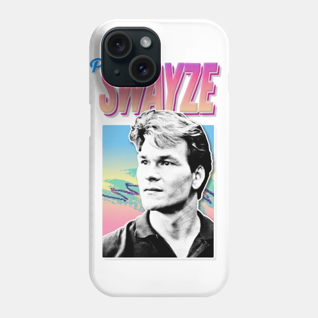 Patrick Swayze -  90s Styled Retro Graphic Design Phone Case by DankFutura