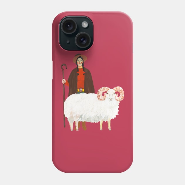 Aries Warrior Woman Phone Case by Das Brooklyn