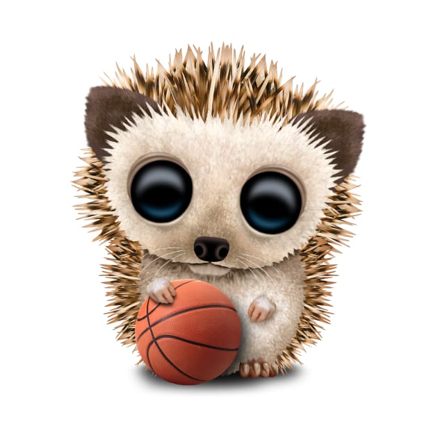 Baby Hedgehog Playing With Basketball by jeffbartels