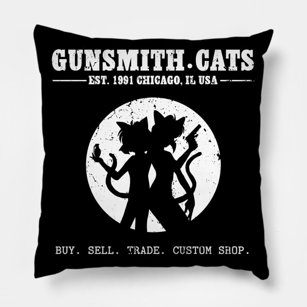 Gunsmith Cats Shop - wht Pillow by CCDesign