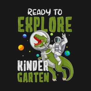 Boys Ready to explore Kindergarten Back to School Astronomy T-Shirt
