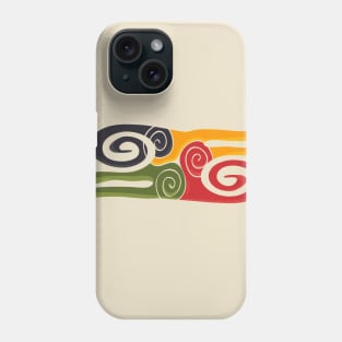 Kwatakye Atiko Adinkra symbol in pan african colors Phone Case