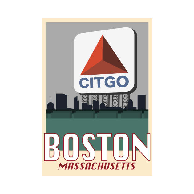 Boston Travel Poster 2 by Rosemogo