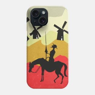 Tilting at windmills, Don Quixote Phone Case