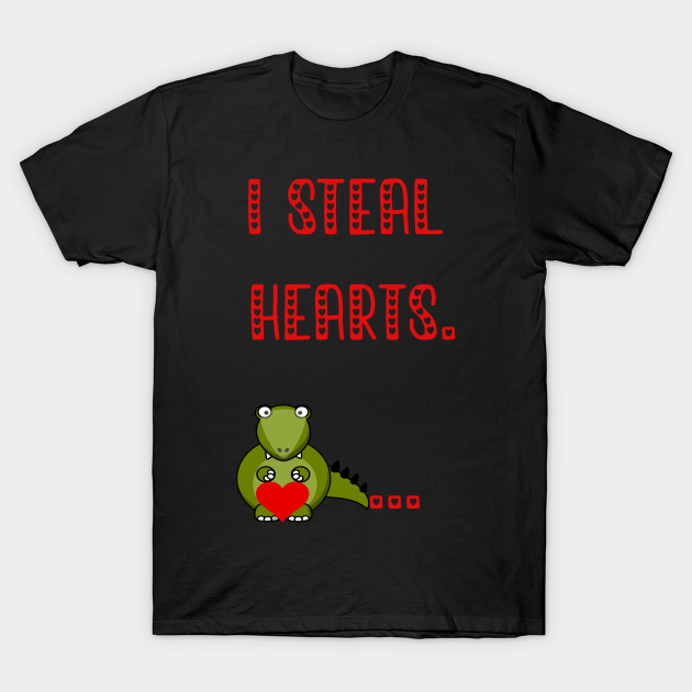 Discover I i Steal Hearts Trex Dino Cute Baby Boy Valentines Day Gift 2021 - I I Steal Hearts Trex Dino Cute Baby - T-Shirt