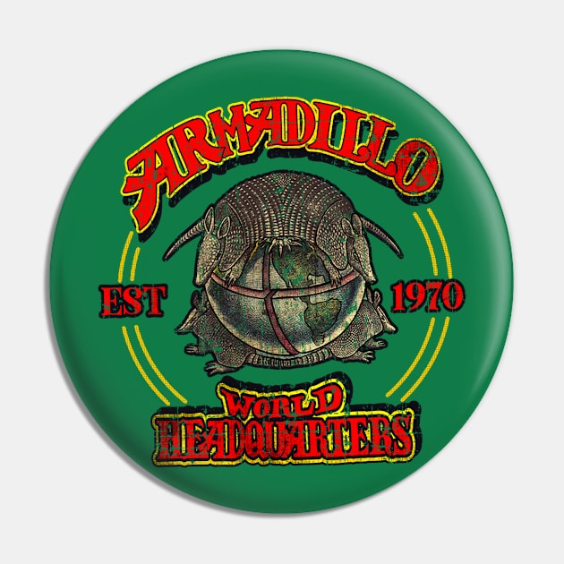 Armadillo World Headquarters // 1970 Vintage Pin by Kiranamaraya