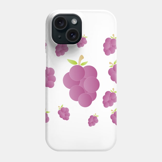Grapes Pattern Purple Phone Case by radeckari25