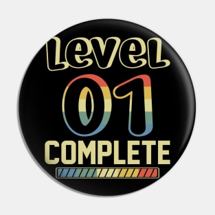 Level 1 Complete Vintage Gift Shirt Celebrate 1st Wedding Pin