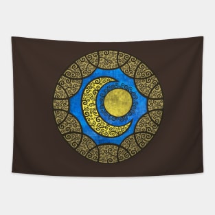 sun moon mandala Tapestry