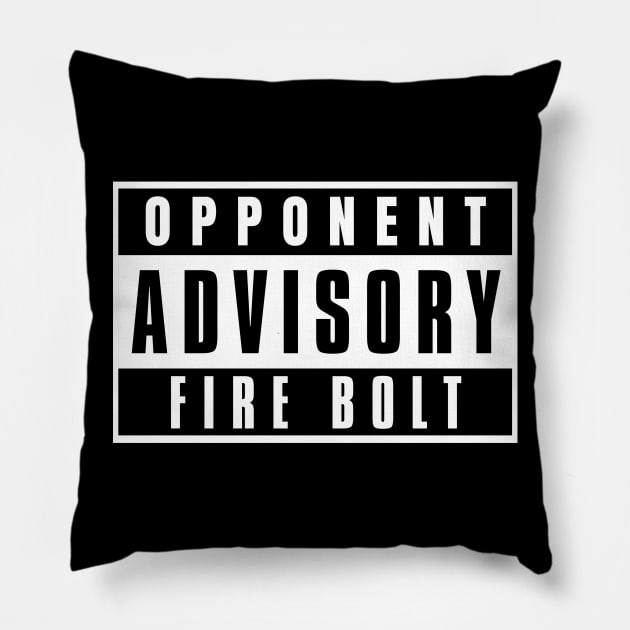 Opponent Advisory Fire Bolt | DnD Spell Pillow by DungeonDesigns