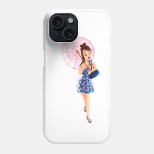 Girl with Puppy Phone Case