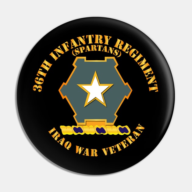 36th Infantry Regt DUI - Spartans - Iraq War Vet Pin by twix123844