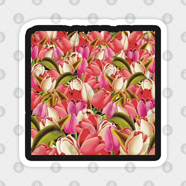 Tulips flowerpower Magnet by marina63