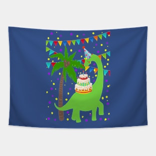 Birthday Brontosaurus dino Tapestry