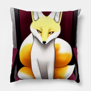 Fox sitting on chair glaring Pillow