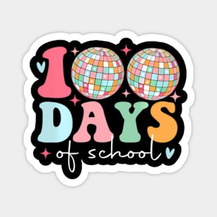 Kids Disco Ball 100 Days Of School 100Th Day Magnet