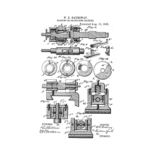 Marking or graduating machine Vintage Patent Hand Drawing T-Shirt