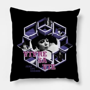 Vivre sa Vie Inspired Design: Channeling Godard's Cinematic Aesthetics Pillow