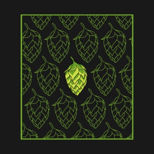 Beer Hops Pattern T-Shirt