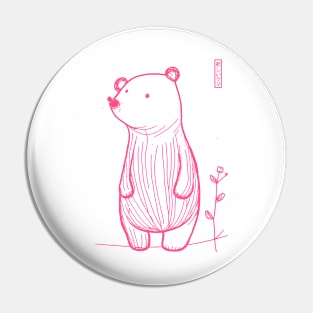 sad bear Pin