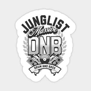 DNB - Junglist Massive  (Black/grey) Magnet