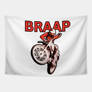 Braap Vintage Motocross Tapestry