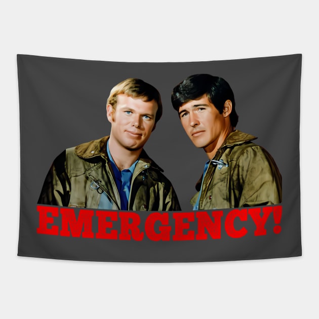 Emergency! - 70s Tv Show Tapestry by wildzerouk