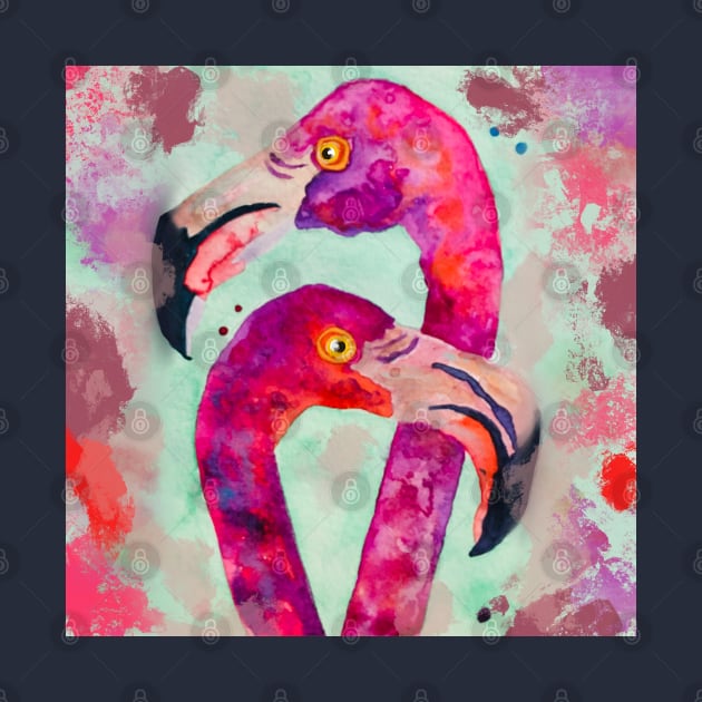 A pair of flamingos by RJaneDesigns