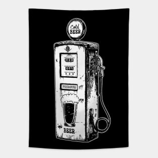 Cold Beer-Gas Pump-Fuel-Gasoline-Humor-Joke Tapestry