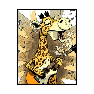 giraffe playing guitar T-Shirt